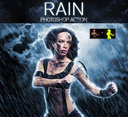 PS动作－雷雨交加：Rain Photoshop Action